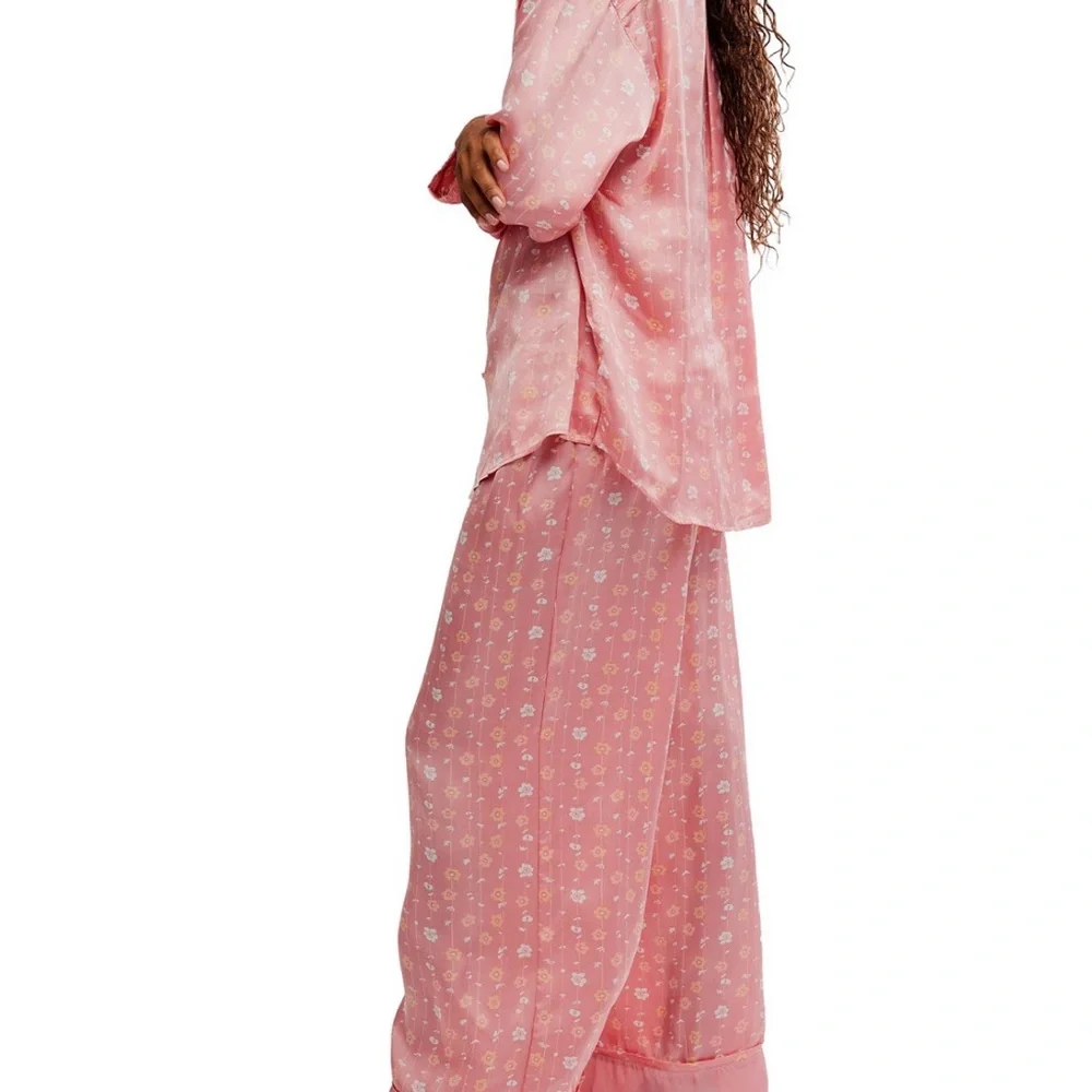 Free People Blush Floral Pajama Set - Picture 3 of 5